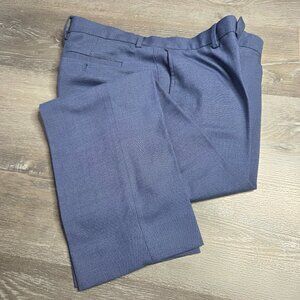 Men's Banana Republic 33x30 Slim Fit Blue Micro-Dot Dress Pants